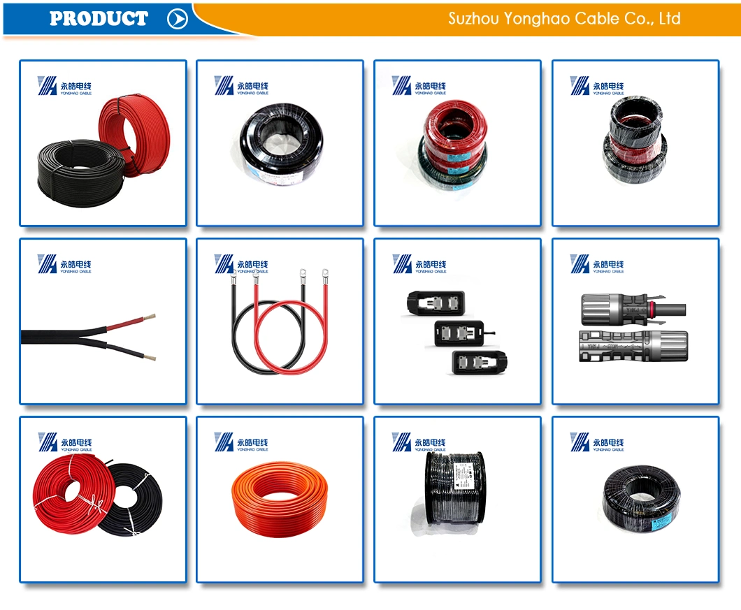 Manufacturer 1500V TUV and IEC Dual Certificated Approval XLPE Insulated Tinned Copper 4mm 6mm 10mm PV DC Panel Power Cable Solar Cable