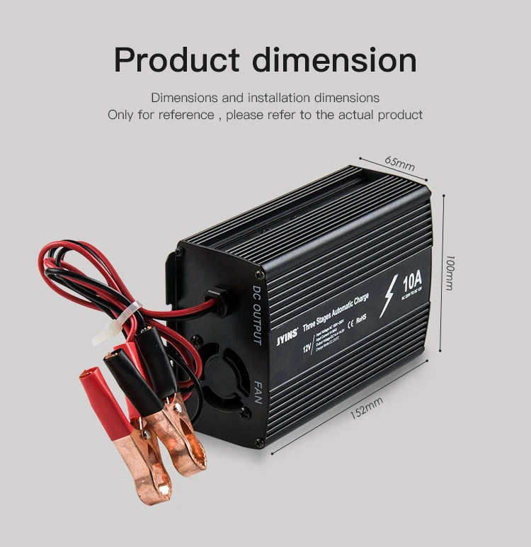 12V/24V 10A/20A Universal Lead Acid/Solar Automatic Car Battery Charger