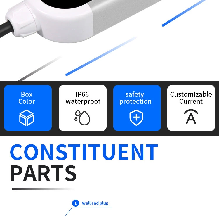 3.5kw 16A Compact and Portable EV Car Charger with 4.5m Cable &amp; Schuko Plug for Electric Vehicle Charging Wallbox