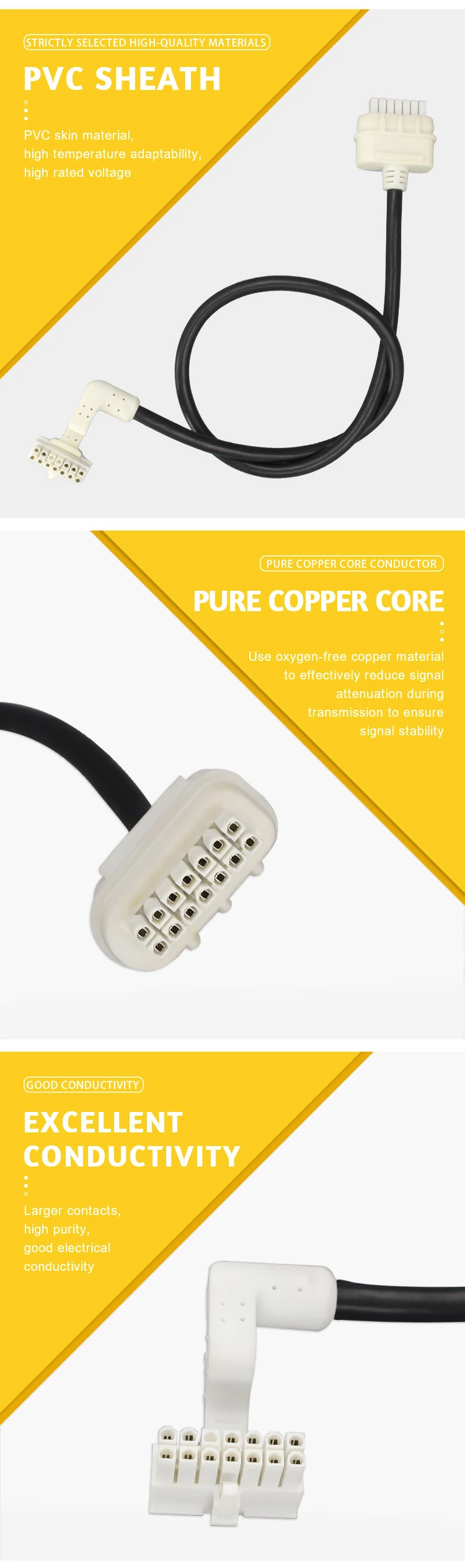 Factory Customized Light String Power Cord Other Cem&OEM Cable Household Appliance Plug Cord Electrical Cables and Wires