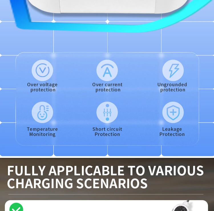 3.5kw 16A Compact and Portable EV Car Charger with 4.5m Cable &amp; Schuko Plug for Electric Vehicle Charging Wallbox